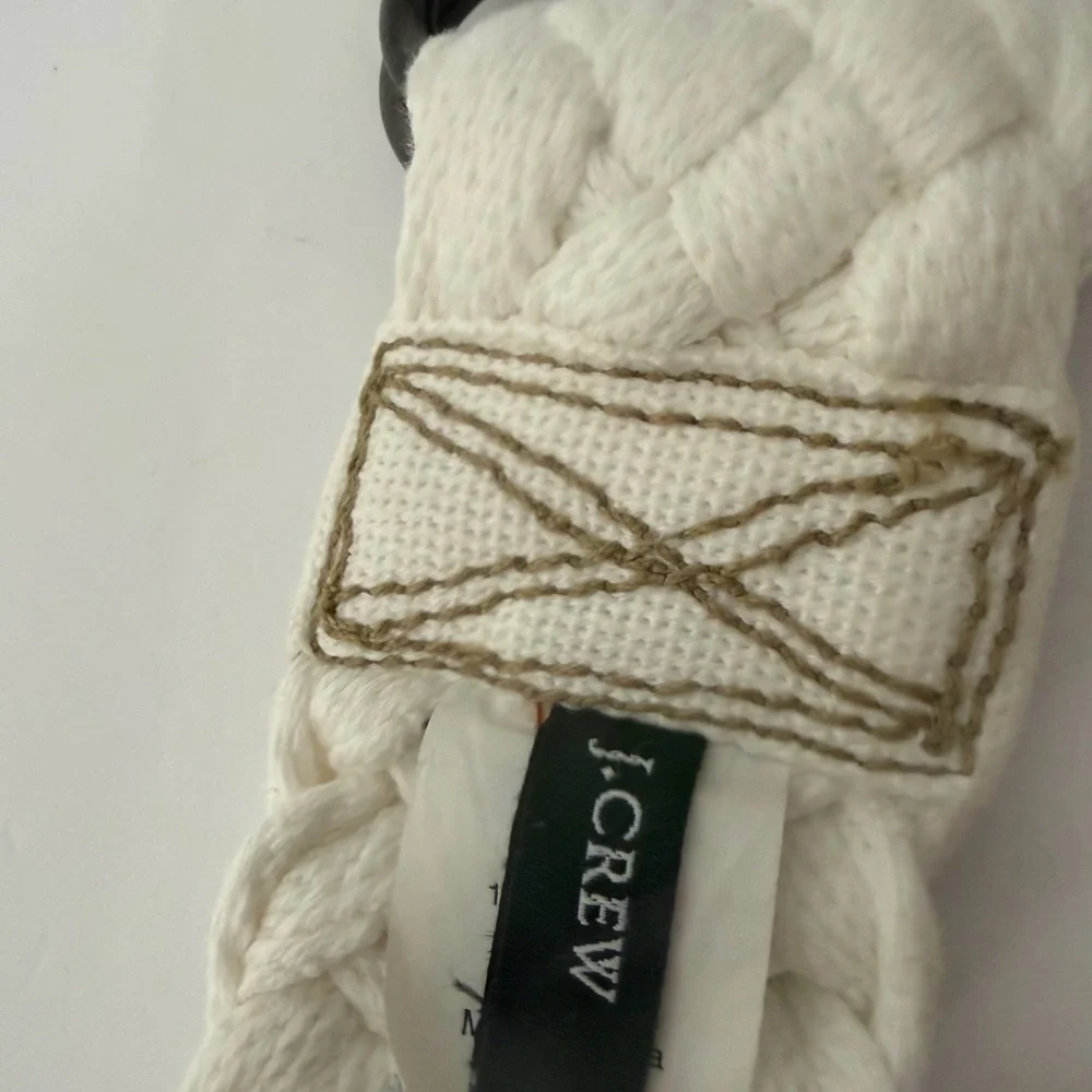 J. Crew Ivory Braided Belt S/M - Picture 6 of 9